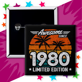 Geboren 1980 Limited Edition Retro Phantastisch se Button