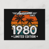 Geboren 1980 Limited Edition Retro Phantastisch se Postkarte (Vorderseite)