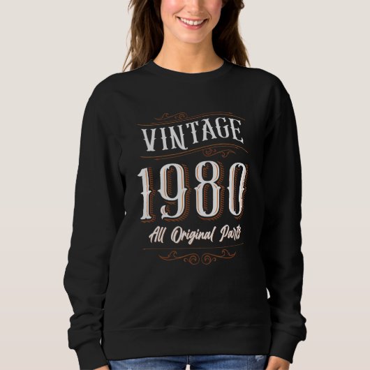 Geboren 1980 Sprichwort 42. Geburtstag Sweatshirt (Vorderseite)