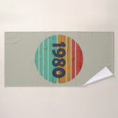 Geboren 1980 Vintage Geburtstagsgeschenke Badehandtuch (Badehandtuch)