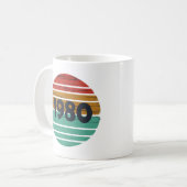 Geboren 1980 Vintage Geburtstagsgeschenke Kaffeetasse (Vorderseite Links)