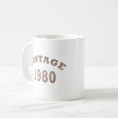 Geboren 1980 Vintage Geburtstagsgeschenke Kaffeetasse (Vorderseite Links)