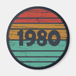 Geboren 1980 Vintage Geburtstagsgeschenke Magnet