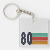 Geboren 1980 Vintage Geburtstagsgeschenke Schlüsselanhänger (Vorderseite)
