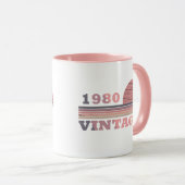 geboren 1980 Vintage Geburtstagsgeschenke Tasse (VorderseiteRechts)
