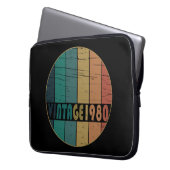 Geboren 1980 Vintager Geburtstag Laptopschutzhülle (Vorderseite Links)