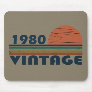 Geboren 1980 Vintager Geburtstag Mousepad