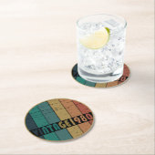 Geboren 1980 Vintager Geburtstag Runder Pappuntersetzer (Vor Ort)