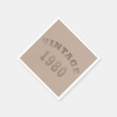 Geboren 1980 Vintager Geburtstag Serviette (Ecke)