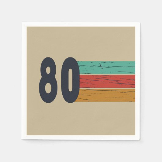 Geboren 1980 Vintager Geburtstag Serviette (Vorderseite)