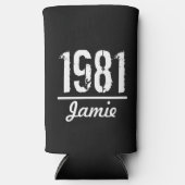 Geboren 1981 Geburtstag Personalisiert Selters Dosenkühler (Vorderseite)