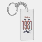 Geboren 1981 Geburtstag Schlüsselanhänger (Vorderseite links)