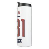 Geboren 1981 Geburtstag Thermosbecher (Nach rechts gedreht)