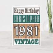 Geboren 1981 Grußkarte Karte (Vorderseite)