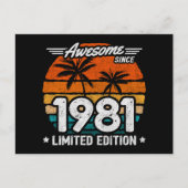 Geboren 1981 Limited Edition Retro Phantastisch se Postkarte (Vorderseite)