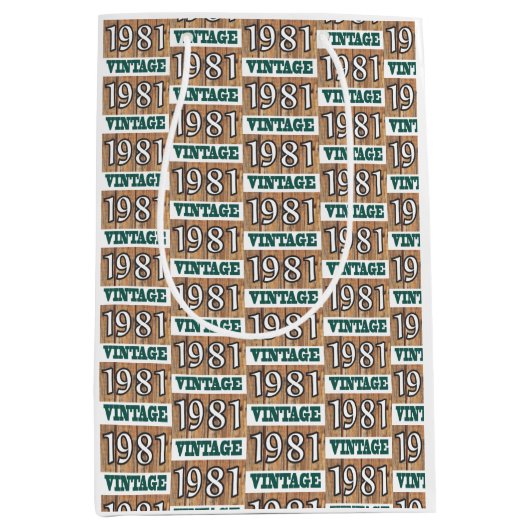 Geboren 1981 Mittelgeschenktasche Mittlere Geschenktüte (Vorderseite)