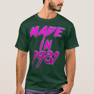 Geboren 1981 Retro-Geburtstagsdesign T-Shirt