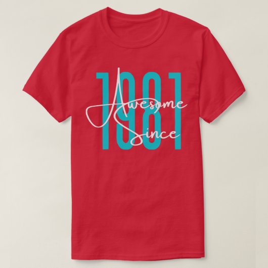 Geboren 1981 T-Shirt (Design vorne)
