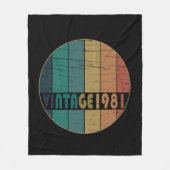 Geboren 1981 Vintager Geburtstag Fleecedecke (Vorderseite)
