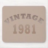 Geboren 1981 Vintager Geburtstag Mousepad (Vorne)