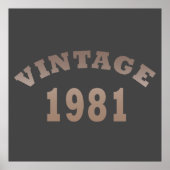 Geboren 1981 Vintager Geburtstag Poster (Vorne)