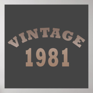 Geboren 1981 Vintager Geburtstag Poster
