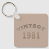 Geboren 1981 Vintager Geburtstag Schlüsselanhänger (Vorderseite)