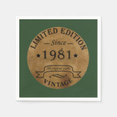 Geboren 1981 Vintager Geburtstag Serviette (Vorderseite)