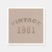 Geboren 1981 Vintager Geburtstag Serviette (Vorderseite)