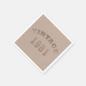 Geboren 1981 Vintager Geburtstag Serviette (Ecke)