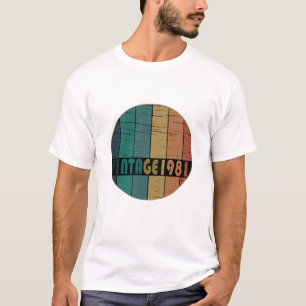 Geboren 1981 Vintager Geburtstag T-Shirt