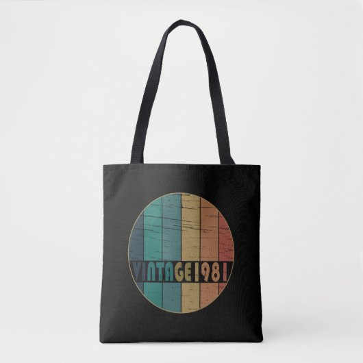 Geboren 1981 Vintager Geburtstag Tasche (Vorderseite)