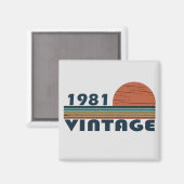 Geboren 1981 Vintages Geburtstagsgeschenk Magnet (Vorderseite/Rückseite)