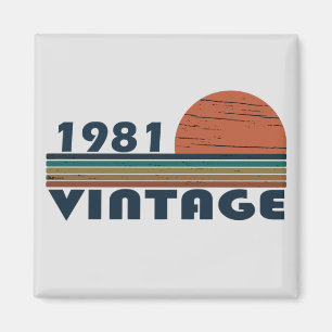 Geboren 1981 Vintages Geburtstagsgeschenk Magnet