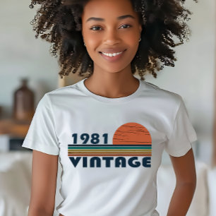 Geboren 1981 Vintages Geburtstagsgeschenk T-Shirt