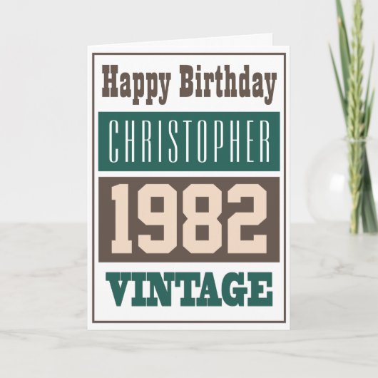 Geboren 1982 Grußkarte Karte (Vorderseite)