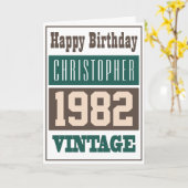 Geboren 1982 Grußkarte Karte (Gelbe Blume)