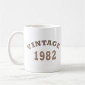 Geboren 1982 Vintager Geburtstag Kaffeetasse (Links)