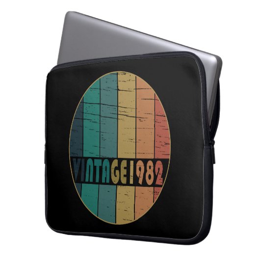 Geboren 1982 Vintager Geburtstag Laptopschutzhülle (Vorderseite Links)