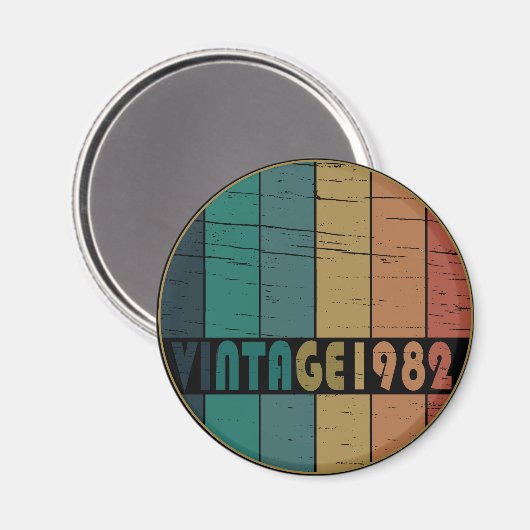 Geboren 1982 Vintager Geburtstag Magnet (Vorderseite/Rückseite)