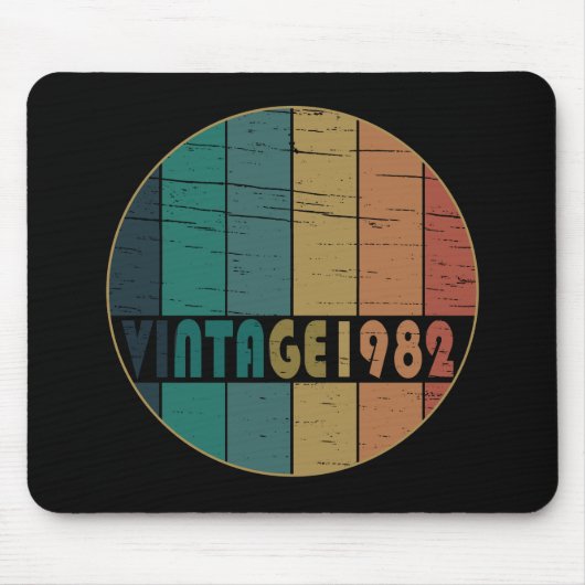 Geboren 1982 Vintager Geburtstag Mousepad (Vorne)