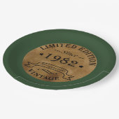 Geboren 1982 Vintager Geburtstag Pappteller (Schrägansicht)