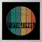 Geboren 1982 Vintager Geburtstag Poster (Vorne)