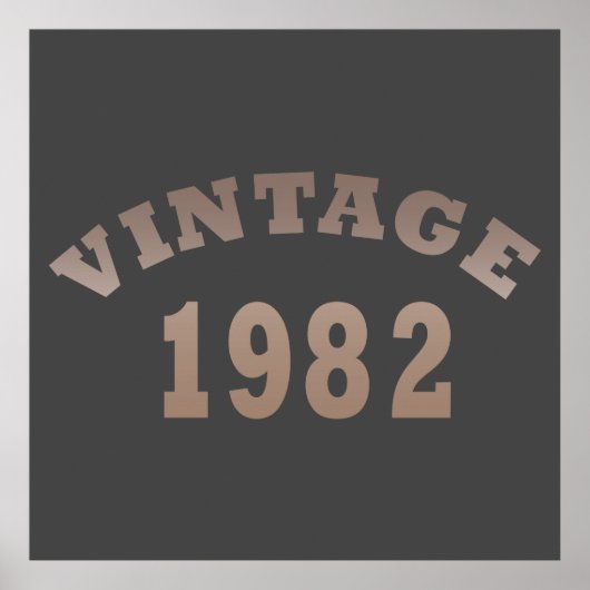 Geboren 1982 Vintager Geburtstag Poster (Vorne)