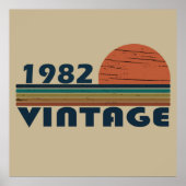 Geboren 1982 Vintager Geburtstag Poster (Vorne)