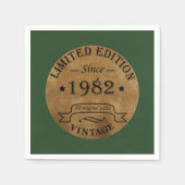 Geboren 1982 Vintager Geburtstag Serviette (Vorderseite)