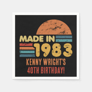 Geboren 1983 40. Geburtstag Serviette
