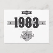 Geboren 1983 (Dark&Lightgrey) Postkarte (Vorderseite)