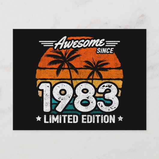 Geboren 1983 Limited Edition Retro Phantastisch se Postkarte (Vorderseite)