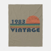 Geboren 1983 Vintager Geburtstag Fleecedecke (Vorderseite)